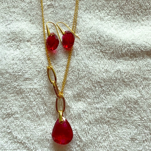 Swarovski Jewelry - Genuine Swarovski necklace and earring set